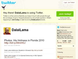 Broj sljedbenika Dalaj Lame na Twitteru raste iz sata u sat