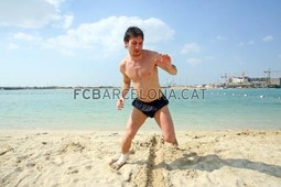 Pijesak u Abu Dhabiju je idealan za jačanje gležnja (Foto: fcbarcelona.com)