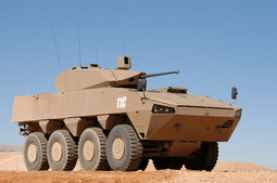 DENEL of South Africa also manufactures cupola weapons stations, as does the Italian Oto Melara. The gun turret weighs about 2.5 tonnes, too much for the AMV