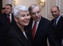 Predsjednik europske banke za obnovu i razvoj Thomas Mirow s premijerkom jadrankom Kosor