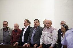 Osuđenici za vrijeme čitanja presude; foto: Josip Regović