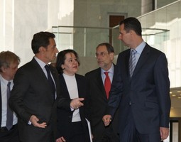 Bašar al Asad sa Nicolasom Sarkozyem