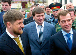 TRENING ZA DRŽAVNIKA Medvedev (desno) u posjetu Groznome s čečenskim predsjednikom Ramzanom Kadirovom (lijevo)
