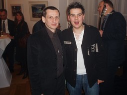 Armin Omerović, 16-godišnji srednjoškolac iz Orašja i glavni lik filma, s redateljem Ognjenom Sviličićem