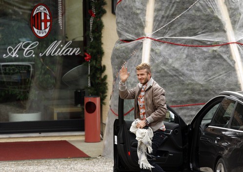 David Beckham prilikom dolaska u Milanello