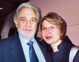 S TENOROM Plácidom
Domingom, s kojim je pjevala u Teatru Real u
Madridu