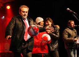 Predsjednički kandidat Milan Bandić na jednom od predizbornih skupova