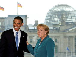 ANGELA MERKEL primila je Obamu, ali je navodno utjecala da mu se ne dopusti da održi govor pred Brandenburškim vratima