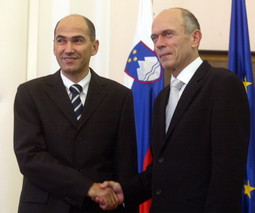 Slovenski predsjednik Janez Janša i predsjednik Slovenije Janez Drnovšek