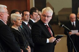 Ivo Josipović na tradicionalnom okupljanju diplomatskog zbora na Pantovčaku (Foto: Željko Lukunić/PIXSELL)