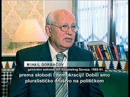 MIHAIL GORBAČOV kao posljednji predsjednik
Sovjetskog Saveza u serijalu govori o propasti komunizma