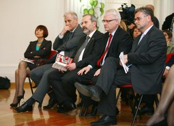 Dinko Cvitan, Mladen Bajić, Ivo Josipović: foto:  Tomislav Miletić/PIXSELL