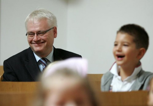 Ivo Josipović u razredu; foto: Autor:
Sanjin Strukić/PIXSELL
