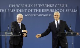 U dobrom raspoloženju: Ivo Josipović i Boris Tadić (Foto: Reuters)