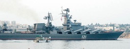 Raketna krstarica 'Moskva' koja je isplovila iz Sevastopolja u znak podrške neovisnosti Abhazije