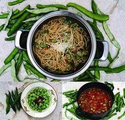 Špageti s bobom i slanim srdelama, bob s janjetinom, salata od obarenog boba