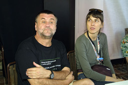 Olinka Vištica bila je direktorica te jedna od osnivača Motovun Film Festivala, na slici s njegovim umjetničkim direktorom Rajkom Grlićem