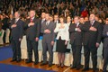 Predsjednik HDZ-a Ivo Sanader i stranački čelnici u popunjenoj maloj dvorani na Gripama