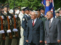 Izraelski predsjednik Moshe Katsav s hrvatskim predsjednikom Stjepanom Mesićem