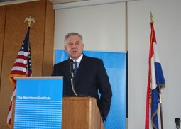 Premijer Ivo Sanader održao je predavanje na Columbia sveučilistu 03.06.2009. Photo: Jadranka Jureško Kero/Večernji list