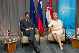 Bivša premijerka s Borutom Pahorom na prošlogodišnjem
Croatia Summitu u Dubrovniku