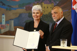 Premijerka Kosor i predsjednik Mesić