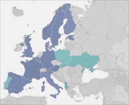 HAAŠKA MAPA EUROPE
Na karti je prikazan broj
dosadašnjih haaških
zatvorenika u pojedinim
europskim državama