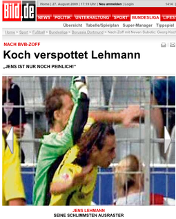 Trenutak u kojem Lehmann udara Subotića (Bild.de)