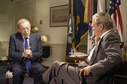 S BBC-ja NA AL JAZEERU Jedan od najpoznatijih svjetskih TV-novinara David Frost, prije odlaska
na Al Jazeeru, na BBC-ju
je imao talk-show u kojem je intervjuirao i Donalda Rumsfelda