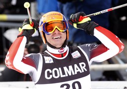 Ivica Kostelić slavi svoju pobjedu u današnjem slalomu, prvu u slalomu nakon pet godina