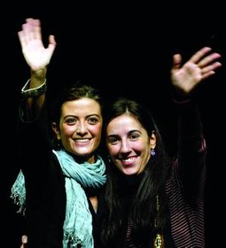 Simona Torretta i Simona Pari prošlog tjedna u Rimu nakon oslobađanja iz iračkog zarobljeništva.