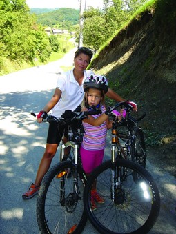 S kćeri na biciklističkom izletu u Zagorju
