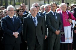 Predsjednik Ivo Josipović, Ivan Jarnjak, Darko Milinović, Juraj Jezerinac. Photo: Anto Magzan/PIXSELL