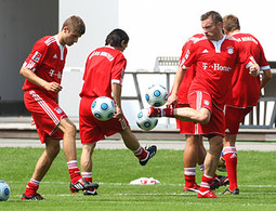 Pranjić i Olić na treningu Bayerna 