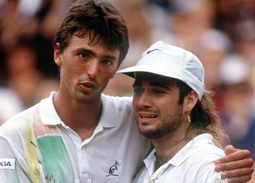 Goran Ivanišević i Andre Agassi u finalu Wimbledona 1992.