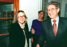 s Georgom Sorosom, osnivačem Otvorenog društva Zagrebu