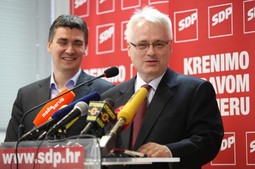 Predsjednički kandidat Ivo Josipović i čelnik SDP-a Zoran Milanović