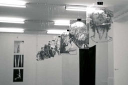 DJELO IGORA
SLADOLJEVA (D)RAW
niz je portreta na prozirnim folijama koji se provlači kroz
cijelu dužinu Galerije Jogurt u AKC-u Medika