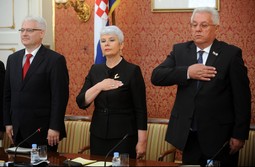 Ivo Josipović, Jadranka Kosor i Luka Bebić. Photo: Daniel Kasap/PIXSELL