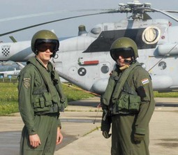 CROATIAN PILOTS serving in NATO mission in full battle gear