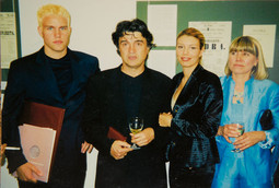 U GALERIJI 'BOŽIDAR JAKAC' u Kostanjevici na otvorenju izložbe 2001. sa slovenskim i hrvatskm ministrom kulture