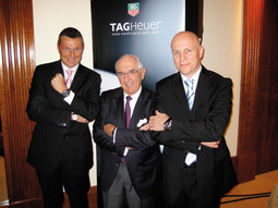 JEAN-CHRISTOPHE BABIN, predsjednik TAG Heuera, Jack Heuer, otac Carrere, i Stéphane Linder, direktor proizvodnje