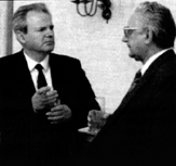 Slobodan Milošević i Franjo Tuđman na sastanku u Karađorđevu (arhiva)