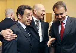 Nicolas Sarkozy, Ehud Olmert i Jose Luis Zapatero