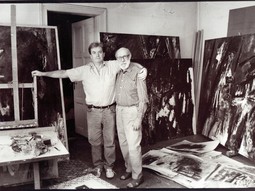 BRANISLAV GLUMAC sa
slikarom Ivom Šebaljem u
njegovu ateljeu