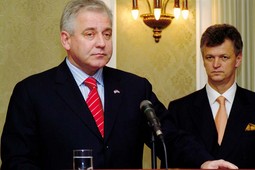 Ivo Sanader s Miomirom Žužulom, bivši premijer i ministar vanjskih poslova