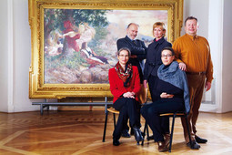 Ravnatelj Moderne galerije Igor Zidić, pravnica Klara Vedriš, Darko i Jasmina Bavoljak iz Art De Facta te nizozemska ambasadorica