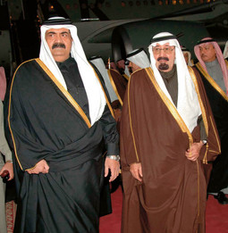 KATARSKI EMIR sa saudijskim
kraljem Abdulahom