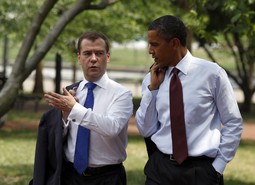 Dmitri Medvedev i Barack Obama